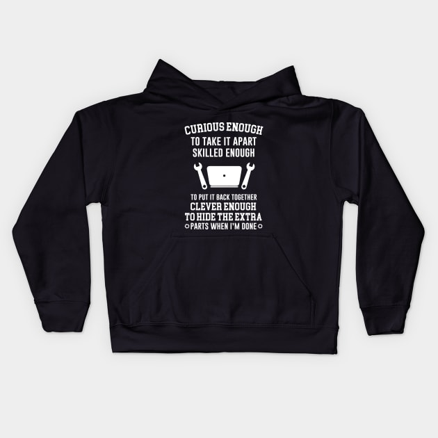 funny computer tech Kids Hoodie by produdesign